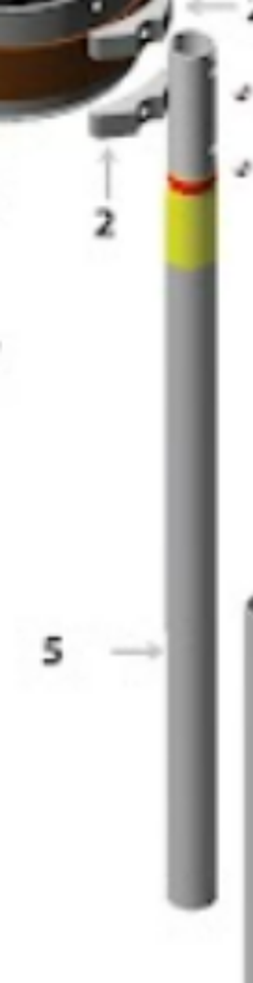 Запчасть №5 для Строительные ходули 24-40". Стойка упора голени