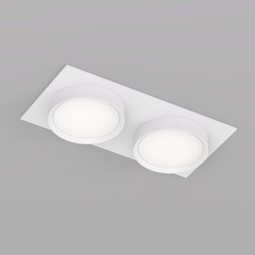 Точечный встраиваемый светильник 2*GX53 IP20 DK2092-WH белый Flat Denkirs