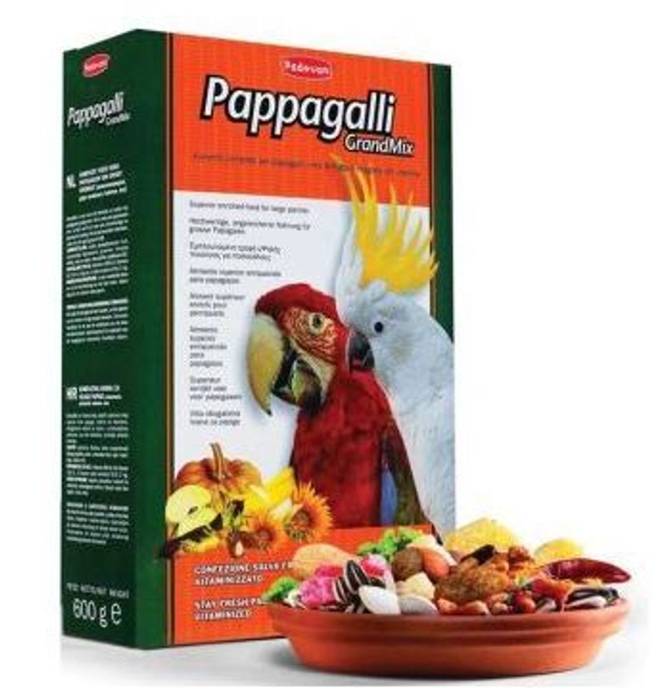 Корм GRANDMIX pappagalli комплексный/основной д/крупных попугаев (2кг)