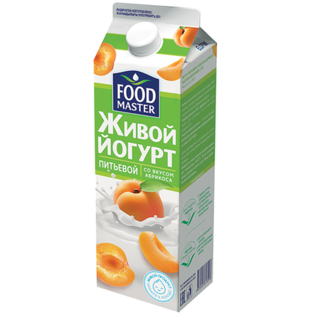 Йогурт Food Master питьевой Абрикос 900 гр