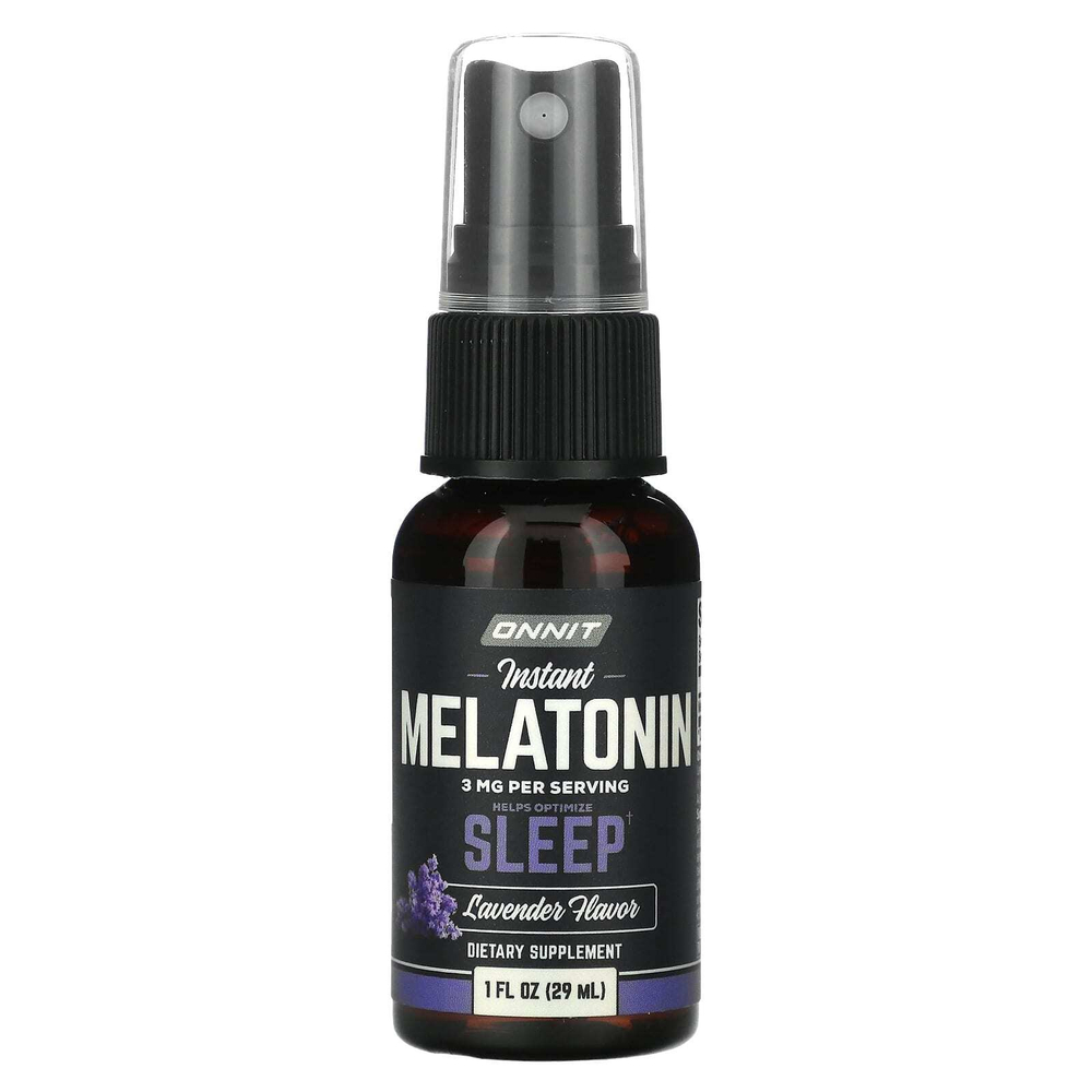 Onnit, мелатонин быстрого действия, лаванда, 3 мг, 29 мл (1 жидкая унция)