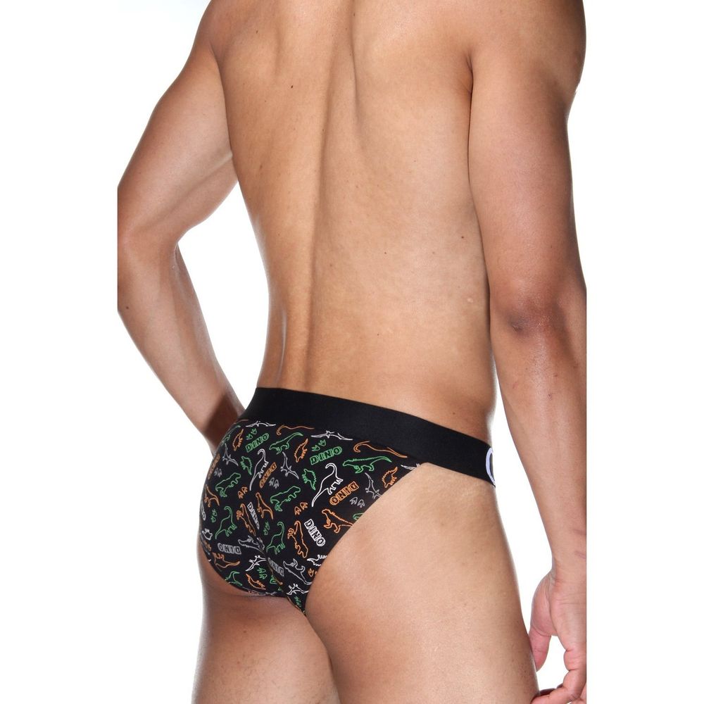 Мужские трусы танга черные с принтом DARKZONE DZN6184