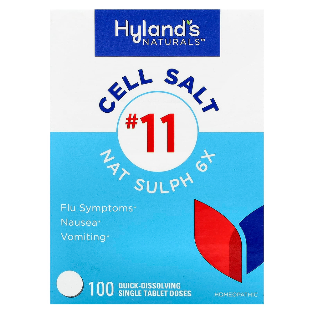 Hyland's Naturals, Cell Salt # 11, Nat Sulph 6X, быстрорастворимая одна таблетка