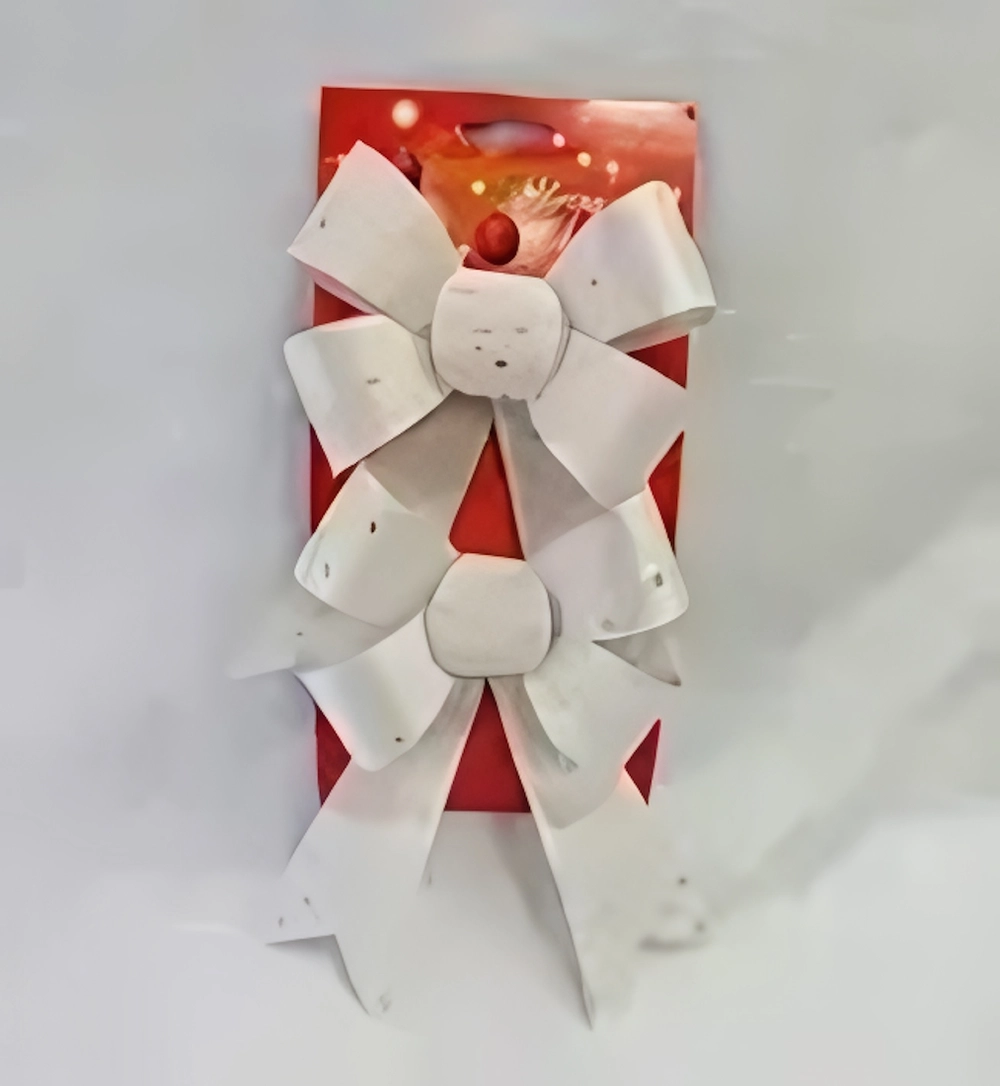 Бант на ёлку «Волшебство» (набор 2 шт) 13*17 см, Золото