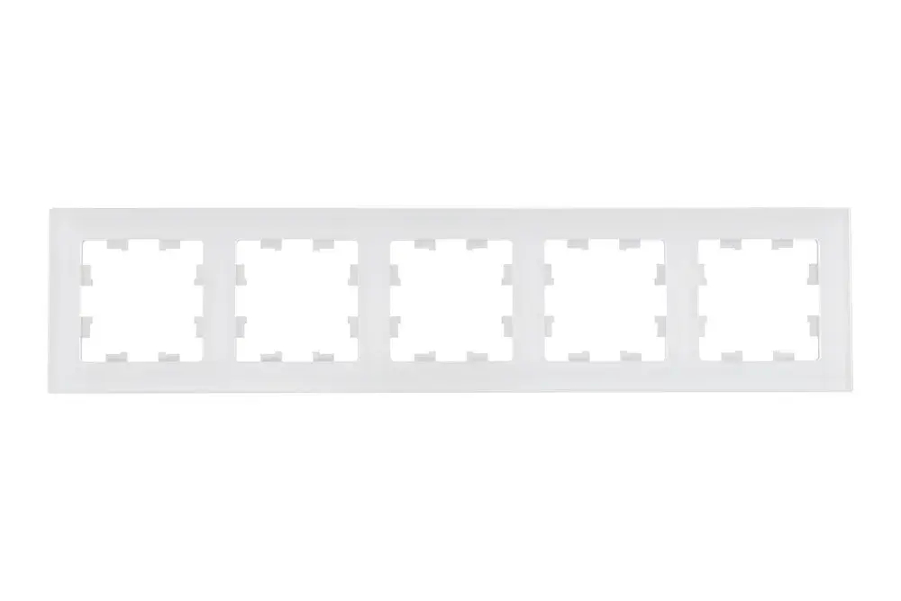 ATLASDESIGN NATURE 5-постовая РАМКА, НАТУРАЛЬНОЕ СТЕКЛО, БЕЛЫЙ