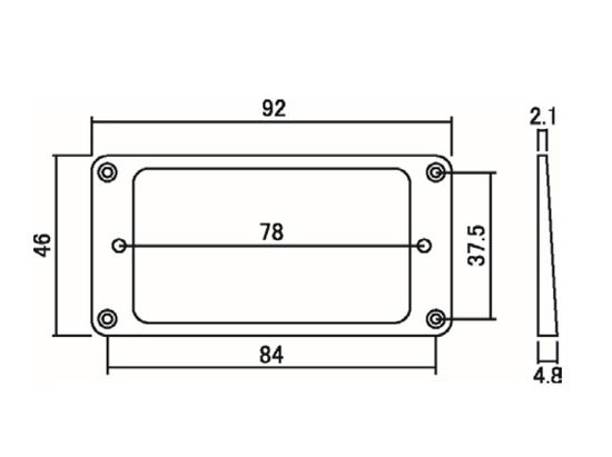 MRA-FB Рамка звукоснимателя, черная, изогнутая, высота 4.8мм, Hosco