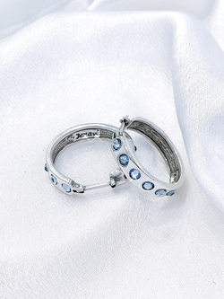 "Транч" серьги в серебряном покрытии из коллекции "Elementary" от Jenavi с замком конго