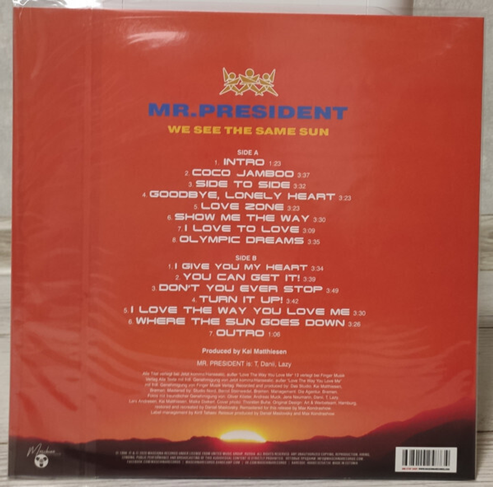 LP: Mr. President — «We See The Same Sun» (1996/2020) [Black Vinyl]