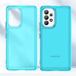 Мягкий чехол бирюзового цвета с усиленными рамками для Samsung Galaxy A53 5G, увеличенные защитные свойства, мягкий отклик кнопок