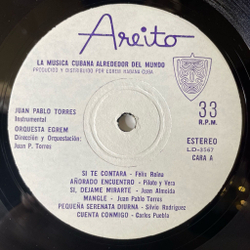 Винтажная виниловая пластинка LP Juan Pablo Torres Mangle Instrumental (Cuba Куба 1976)