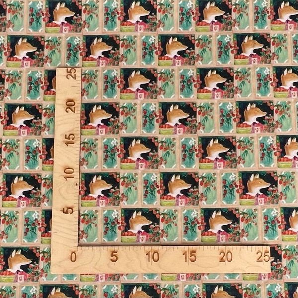 ЛИСА И ЯГОДЫ, КУПОН 51x110 см - 100% ХЛОПОК 4