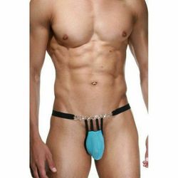 Мужские трусы стринги голубые La Blinque LB15333