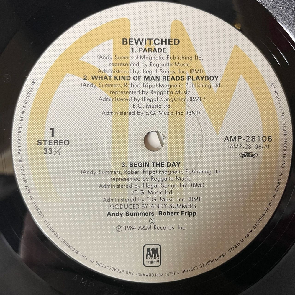 Винтажная виниловая пластинка LP Andy Summers, Robert Fripp (Ex King Crimson) Bewitched (Japan 1984) (Obi)