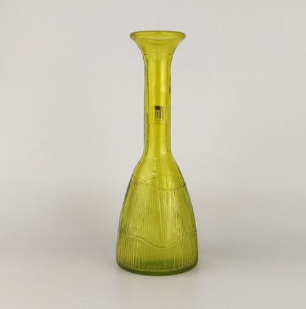 Емкость для интерьера (или ваза), d=8.5 см, h=23 см, стекло, цвет желтый 6034C017