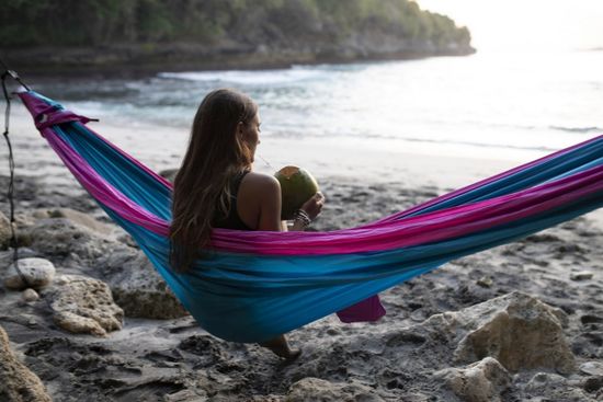 Двухместный гамак Ticket to the Moon Original Hammock Aqua/Pink