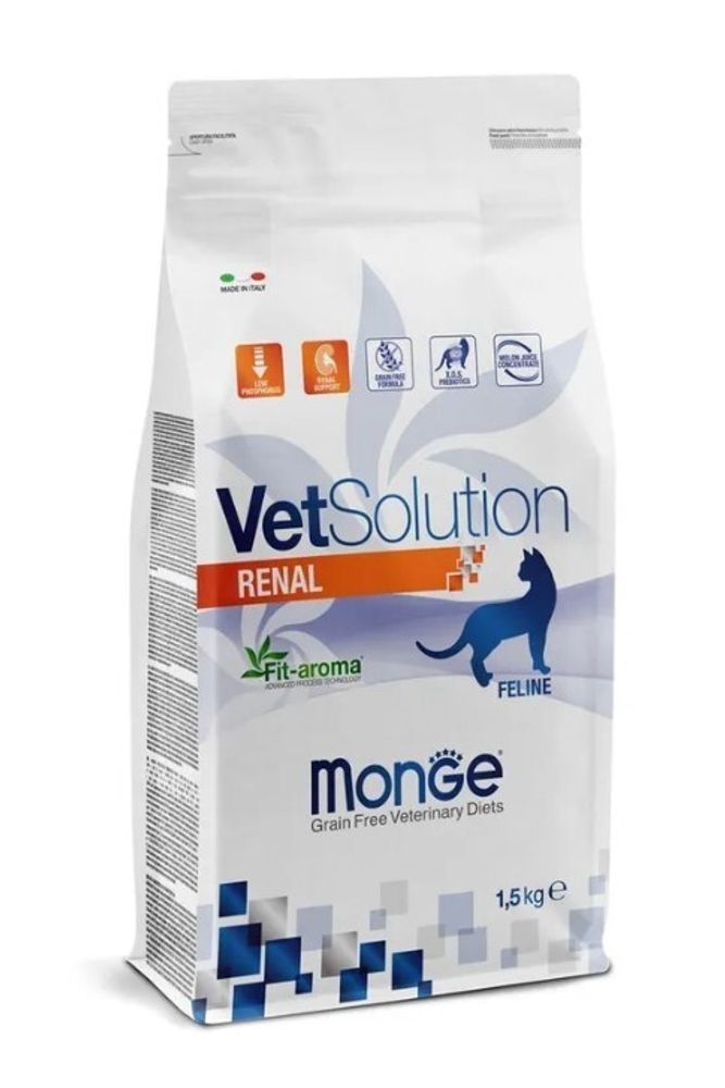 Monge VetSolution Cat Renal 1,5кг. диета для кошек при почечной недостаточности