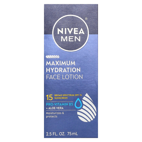 Nivea, Для мужчин, лосьон для максимального увлажнения лица, SPF 15, 75 мл (2,5 жидк. унц.)