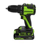 Дрель-шуруповерт акк. Greenworks DD345, 24V, б/щет, 27/45 Нм,13мм,1х2Ач,ЗУ,кор (3708307CUA)