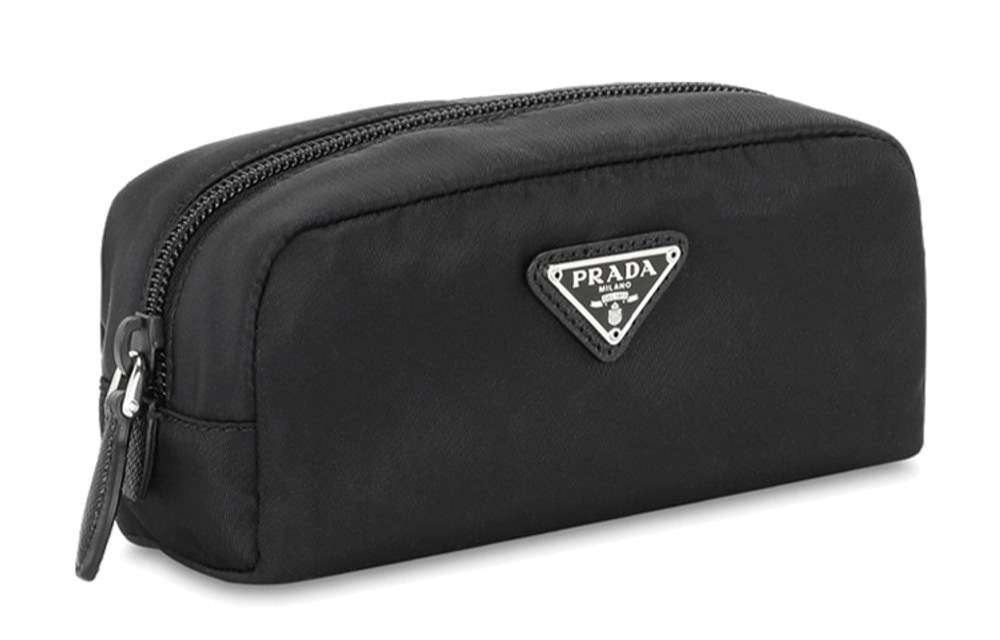 PRADA Nylon Makeup Bag Toiletry Bag Women"s Black
