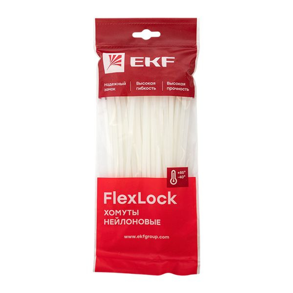 Хомут P6.6 стандартный (б), 4.6x180 (100шт) FlexLock EKF (100.00 шт.)