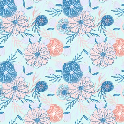 голубые полевые цветы