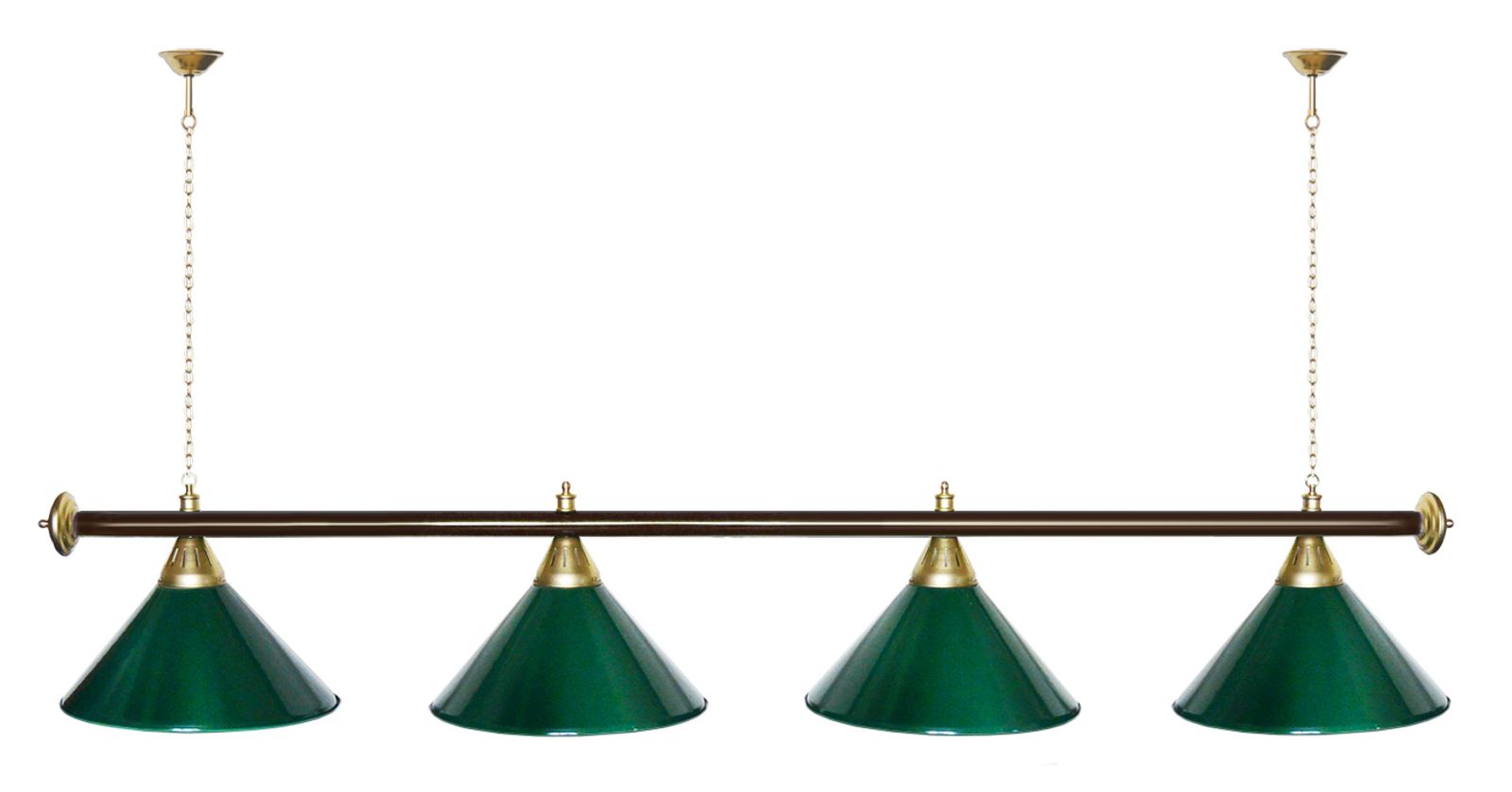 Лампа STARTBILLIARDS 4 пл. (плафоны зеленые,штанга зеленая,фурнитура золото) фото №16