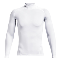Мужское теннисное поло Under Armour Heatgear Comp Mock Long Sleeve Men - White
