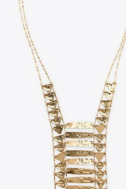 ZARA ОЖЕРЕЛЬЕ С МЕТАЛЛИЧЕСКИМИ ПЛАСТИНАМИ, ЗОЛОТИСТЫЙ