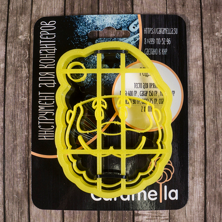 Вырубка для пряника с оттиском "Дед Мороз" пластик, 11 см