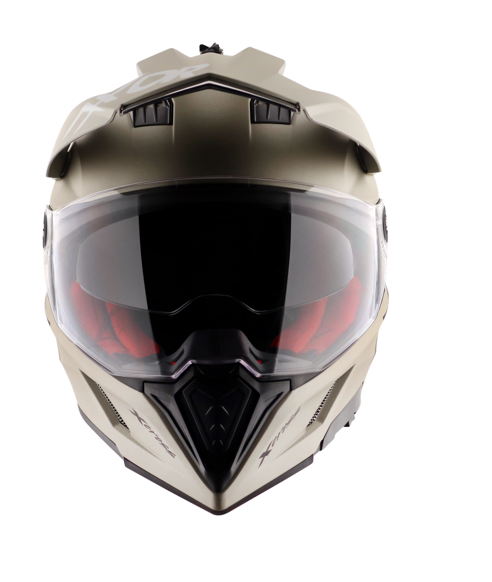 Шлем AXOR X-CROSS DUAL VISOR NR, с визором, цвет никель (XL)
