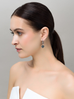 Серьги "Whale Amour" silver лабрадор