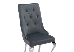 Стул на металлокаркасе Viki dark grey / steel