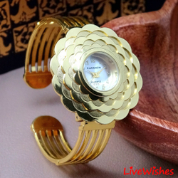 Часы-браслет кварцевые CANSNOW, золотистый W8250-01