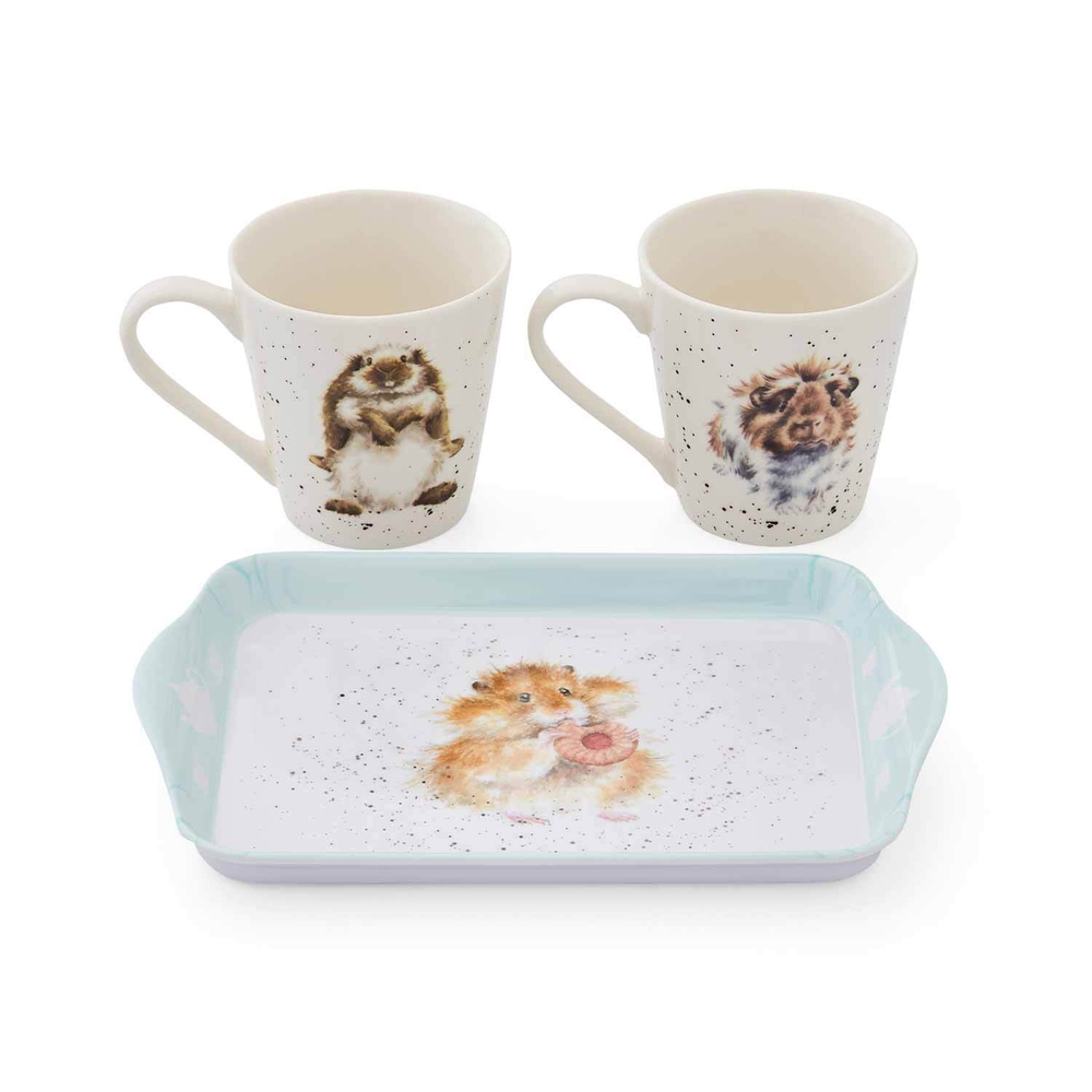 Royal Worcester Wrendale Designs Набор из 2 кружек 180 мл с подносом для диетических стартов