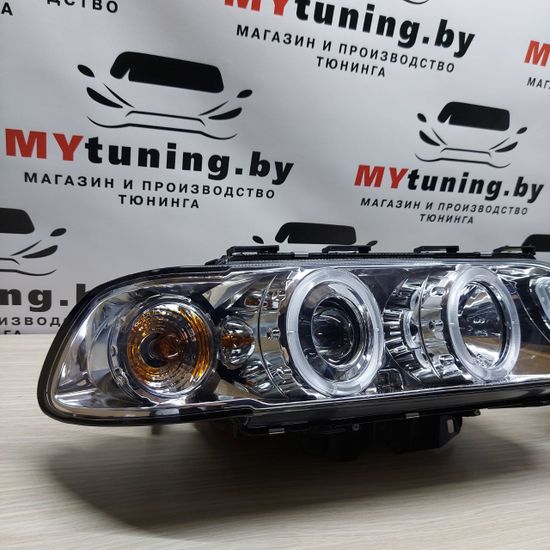 Передние фары angel eyes led chrome для BMW 7 E38 94-98