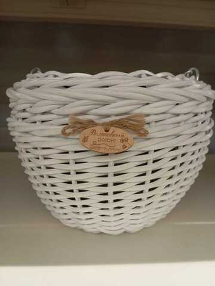 Кашпо подвесное, белый, 5л.