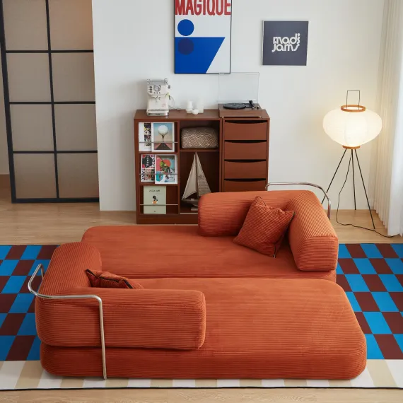 Диван TEDDY Prime, терракотовый
