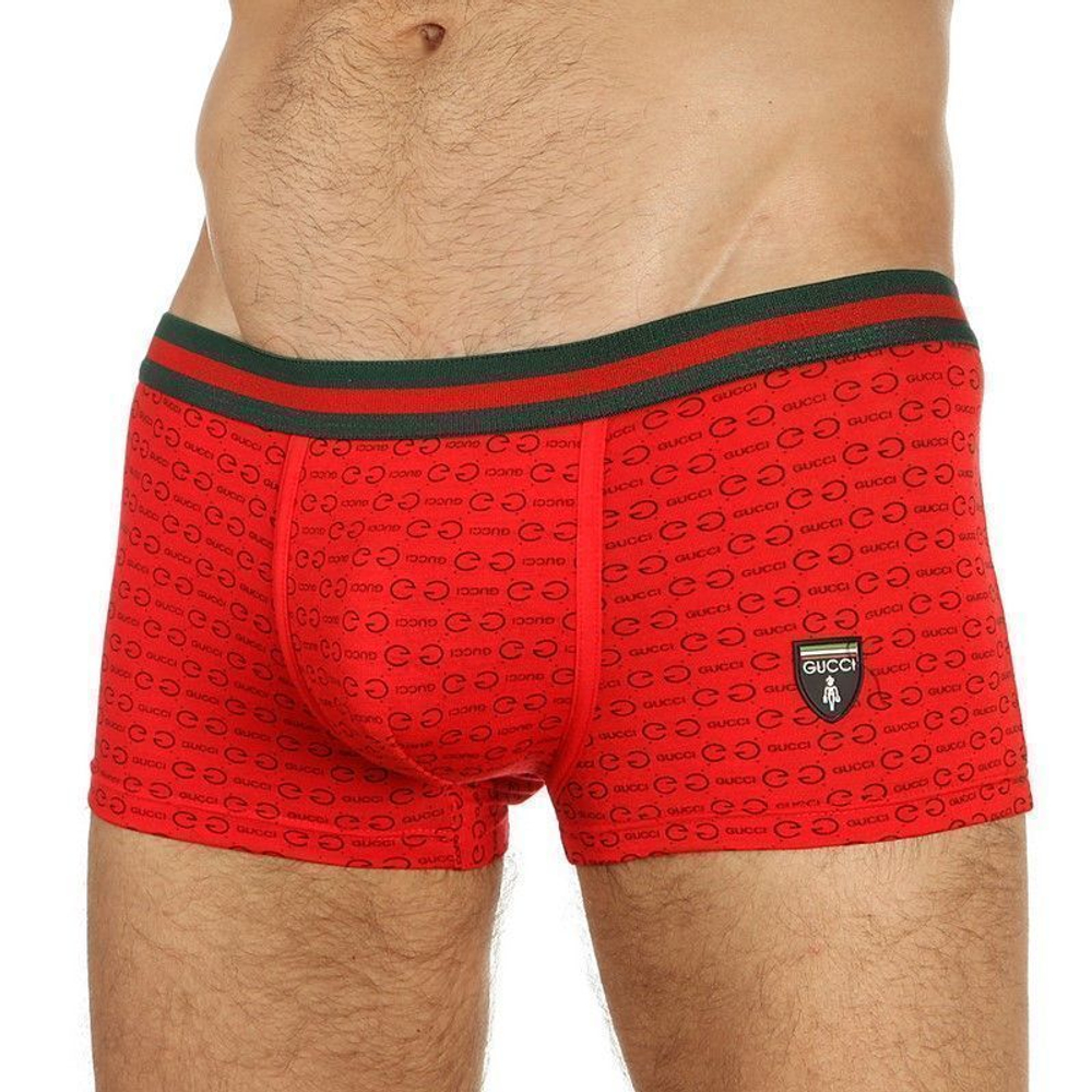 Мужские трусы боксеры красные Gucci Hip Boxer
