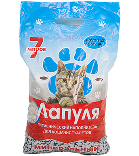Минеральный наполнитель "Лапуля" 7л. крупная фр.