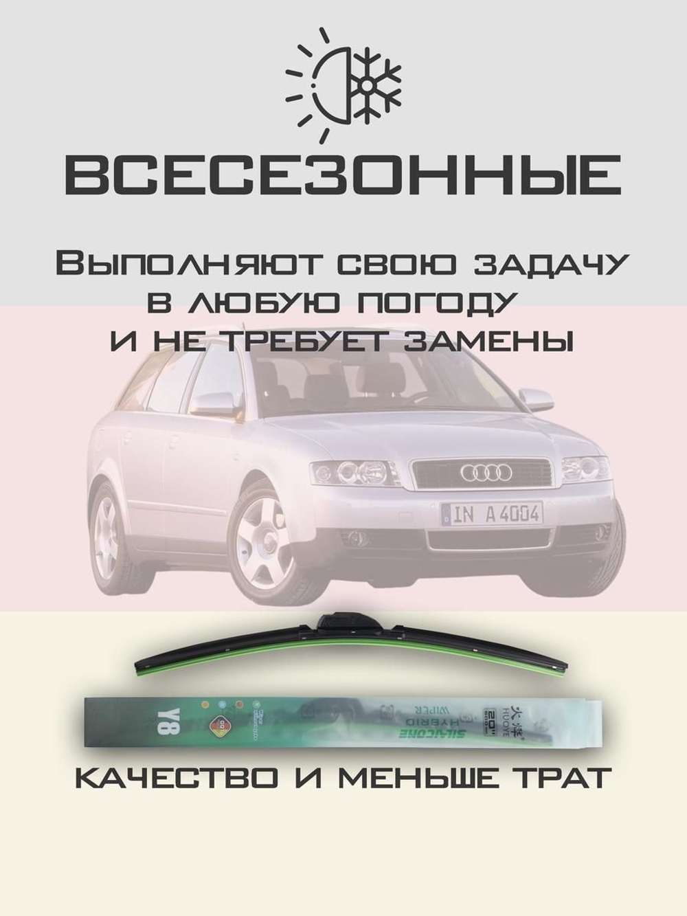 Щетки стеклоочистителя HUOYE Y8 550/550 мм на Jishi 01 | Original (Special)