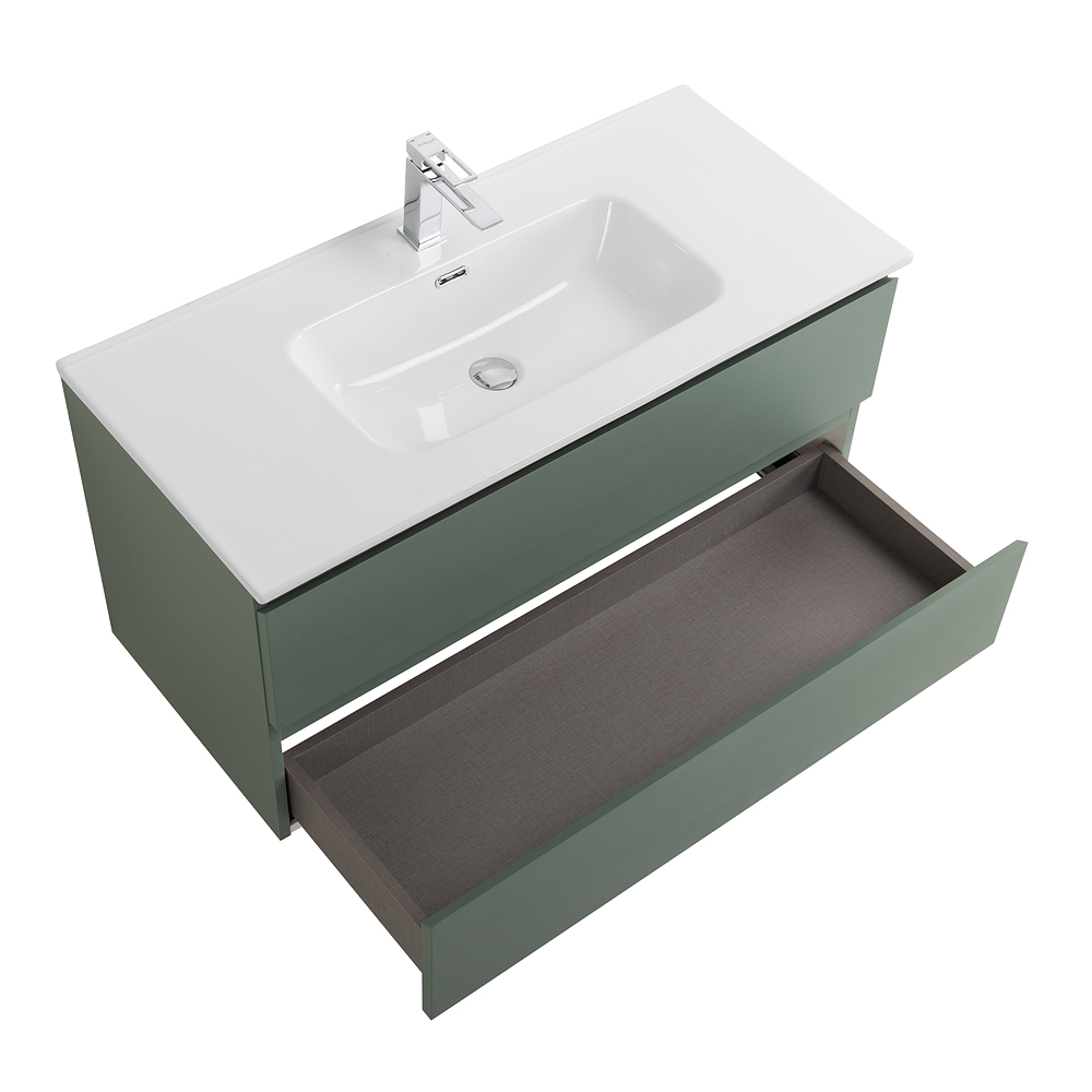 Тумба с раковиной подвесная BelBagno KRAFT-1000-2C-SO-VO Еловый матовый, раковина белая BB1000ETL