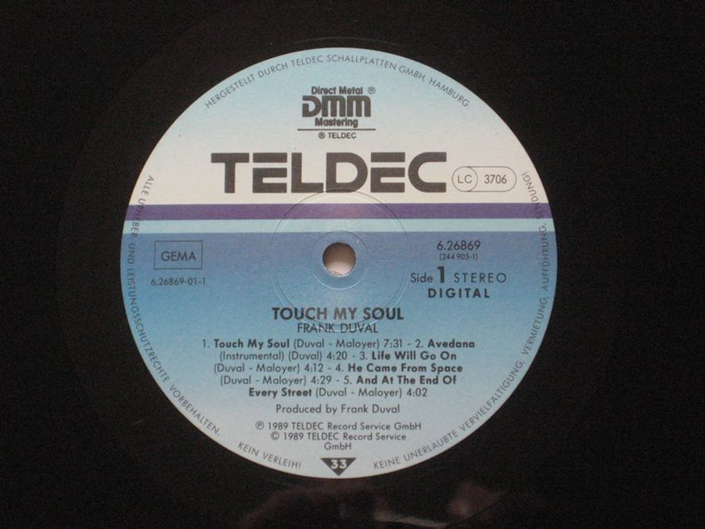 Frank Duval / Touch My Soul (LP)