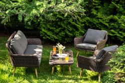 "Прованс" лаунж-зона плетеная из искусственного ротанга, цвет коричневый