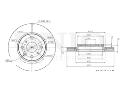 Диск тормозной передний UNIO BRD-20311