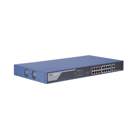 Коммутатор на 16 PoE портов Hikvision DS-3E0318P-E(C)