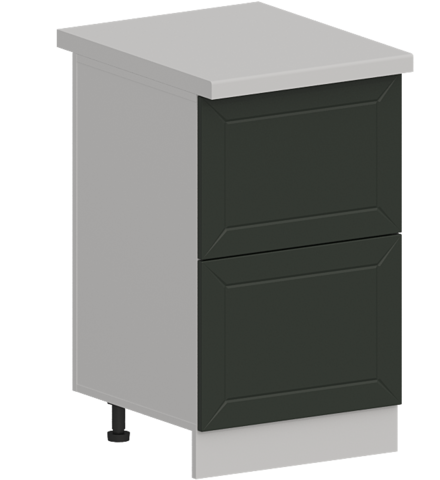 Кухня Модуль ШН2Я 500 Белый / Насыщенно-зеленый