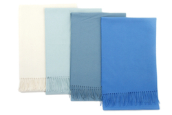 Плед кашемировый 140x180 от CO.BI. Rey голубой Италия