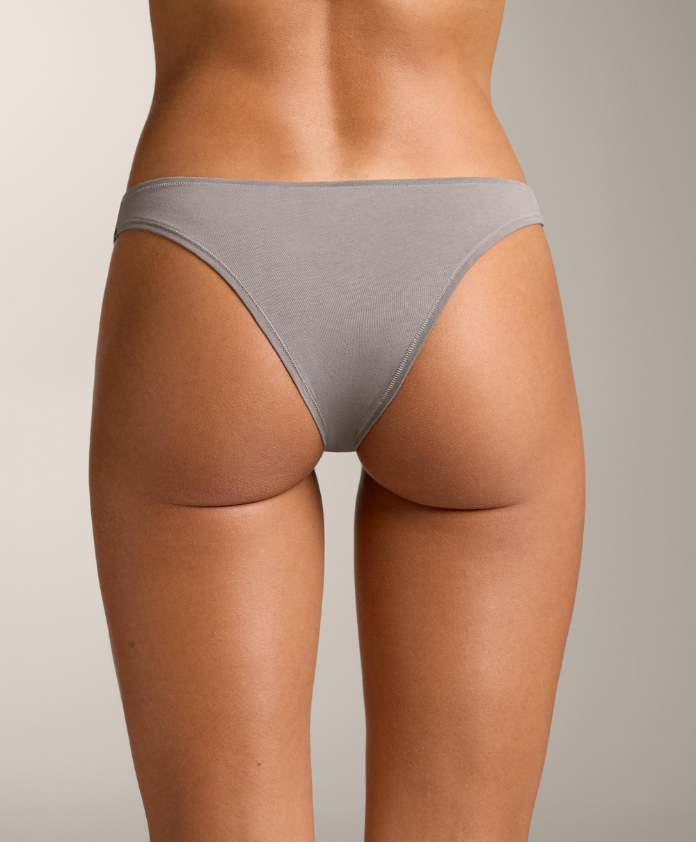 OYSHO Набор из пяти трусиков-бразильских из смесовой хлопковой ткани, телесно-розовый