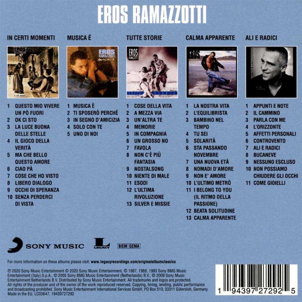 Eros Ramazzotti / Original Album Classics (5CD)