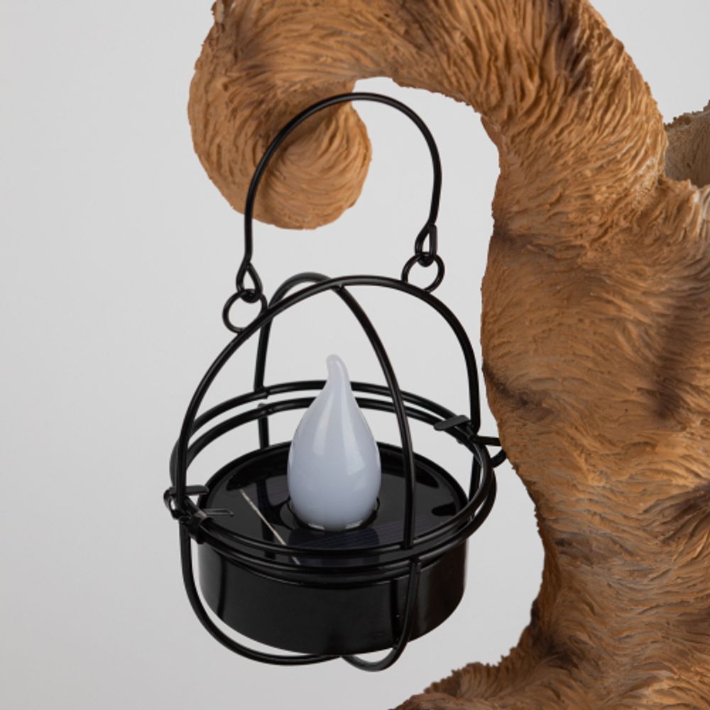 Светильник уличный ЭРА ERASF22-01 садовый на солнечной батарее садовый Кот Акробат 37 см